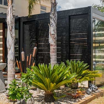 Bask Louvre Roofs with sliding Louvrelite Series 88 doors 11