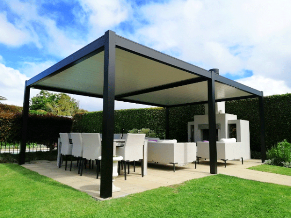 Bask Louvre Roof In Place ready for Glaslide on the Outdoor Room