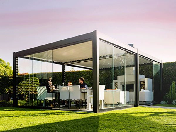 Glaslide sliding glass doors for stunning completion of this outdoor room